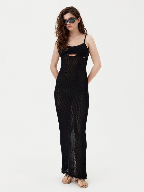 KARL LAGERFELD KARL LAGERFELD Paplūdimio suknelė A1W46032 Juoda Slim Fit