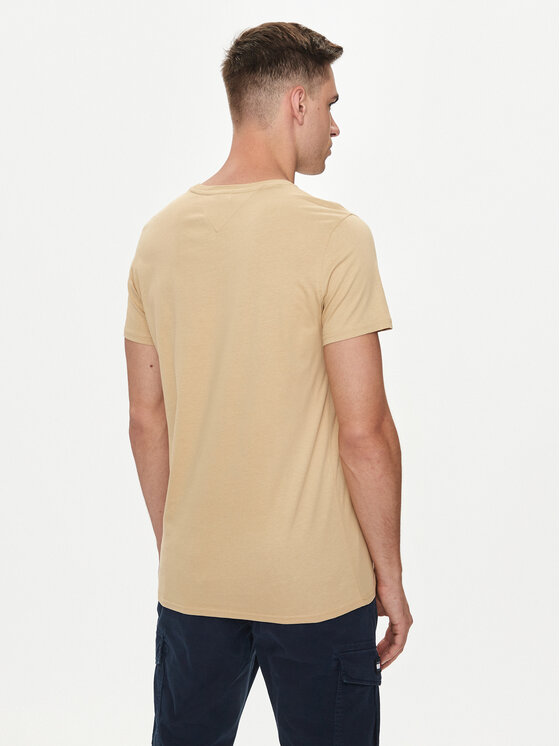 Tommy Jeans Tommy Jeans T-shirt DM0DM04411 Beige Slim Fit