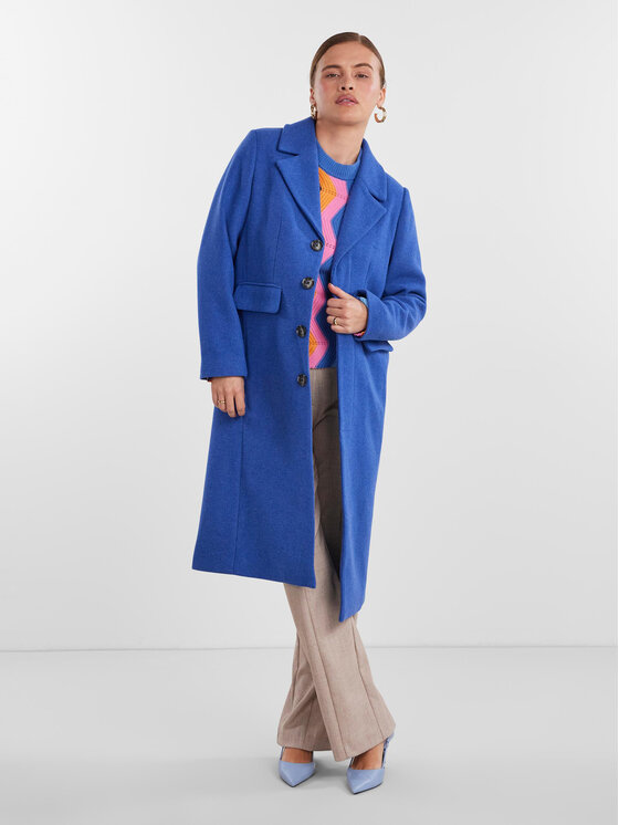 YAS YAS Παλτό μεταβατικό 26030713 Μπλε Regular Fit