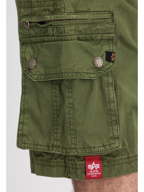 Alpha Industries Alpha Industries Szorty materiałowe AI.136250-142-34 Khaki Regular Fit