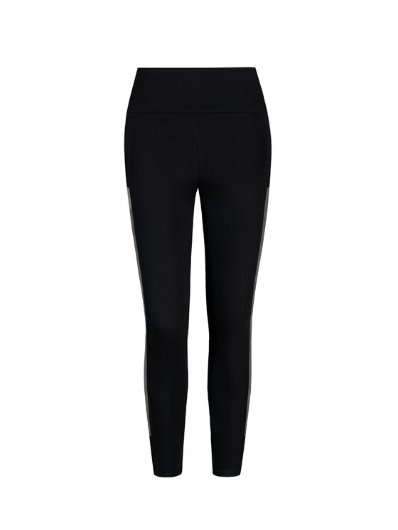 Teyli Teyli Legginsy sportowe z siateczką Mappy Czarny Regular Fit
