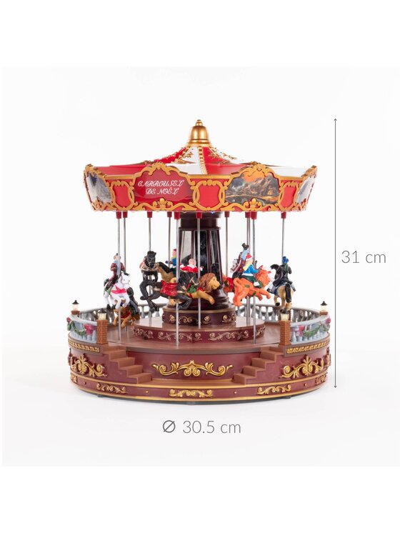 MIAhome MIAhome Dekoracja grająca karuzela LED MERRY-GO-ROUND Kolorowy