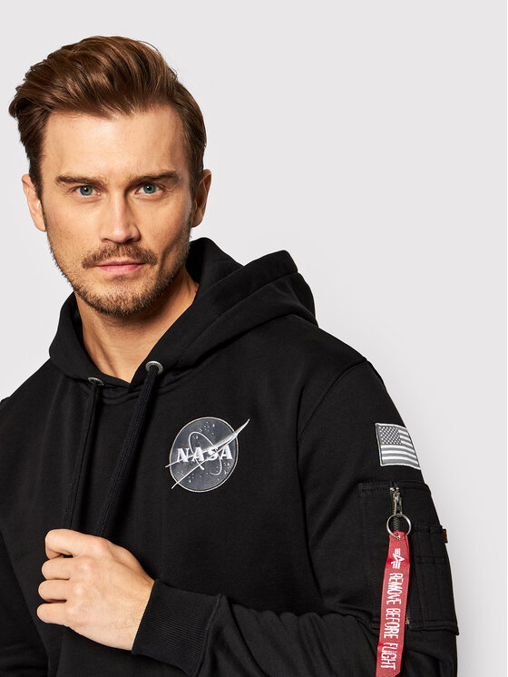 Alpha Industries Sweatshirt Space Shuttle 178317 Schwarz Regular Fit Modivo