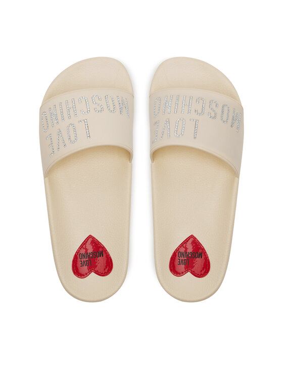 LOVE MOSCHINO LOVE MOSCHINO Şlapi JA28122G1MI13110 Écru