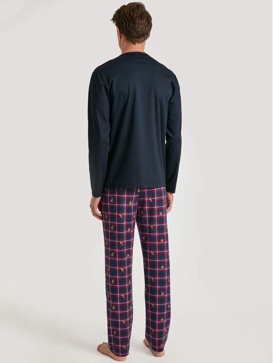 Calida Calida Pyžamo 41884 Tmavomodrá Regular Fit