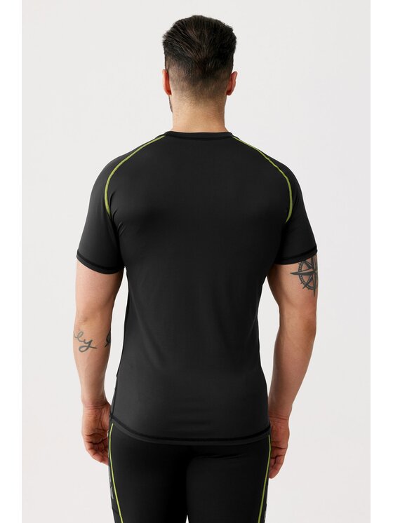 ROUGH RADICAL ROUGH RADICAL Koszulka techniczna KRAFT TEE Czarny Slim Fit