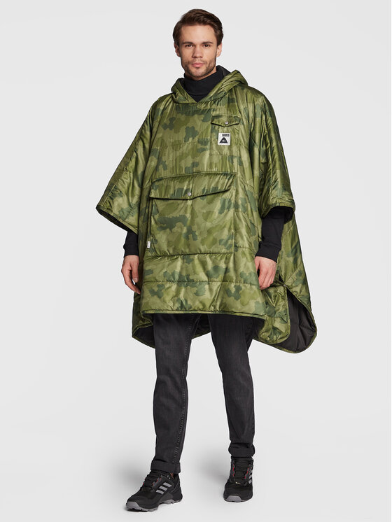 Poler Poler Poncsó 221ACU5601 Zöld Relaxed Fit