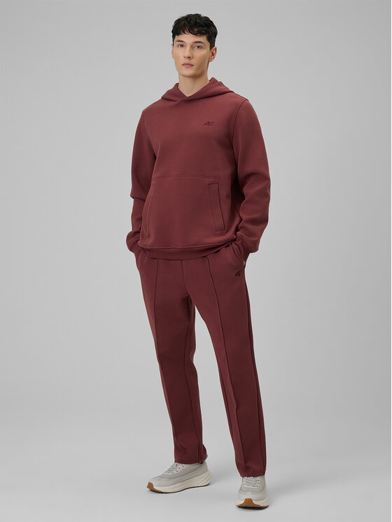 4F 4F Spodnie dresowe SPORT STORIES 25/26 Bordowy Regular Fit