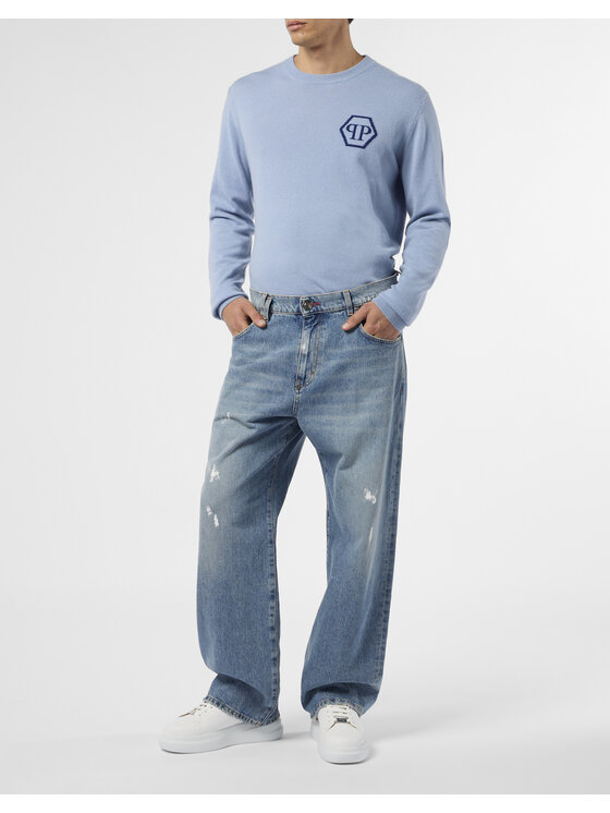 PHILIPP PLEIN PHILIPP PLEIN Jeansy 25915 Niebieski Loose Fit