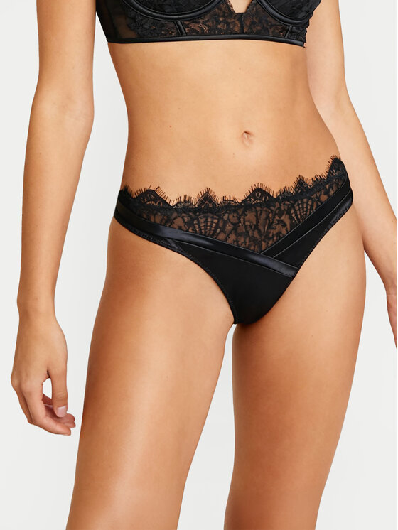 Hunkemöller Hunkemöller Chilot tanga Zoe 303112 Negru
