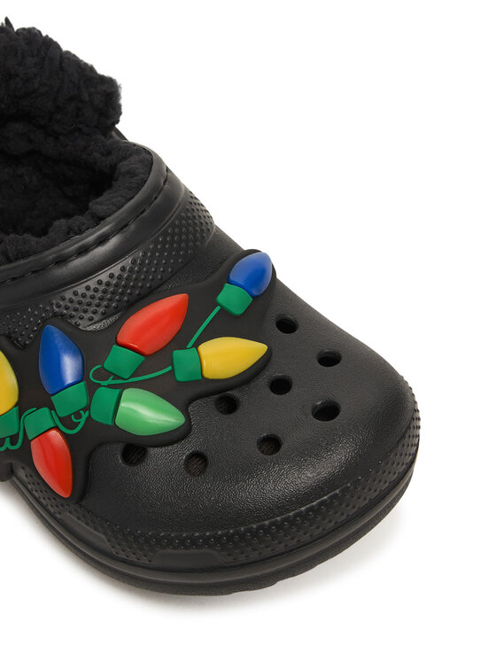 Crocs Crocs Šľapky Classic Lined Holiday Lights Cgt 212027 Čierna