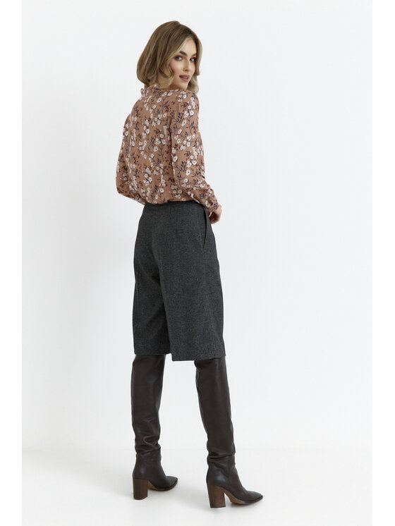 Stylove Stylove Šortky z materiálu S388 Šedá Baggy Fit