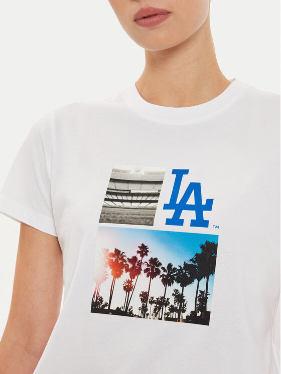 Champion Champion T-särk League LA Dodgers 116469 Valge Regular Fit
