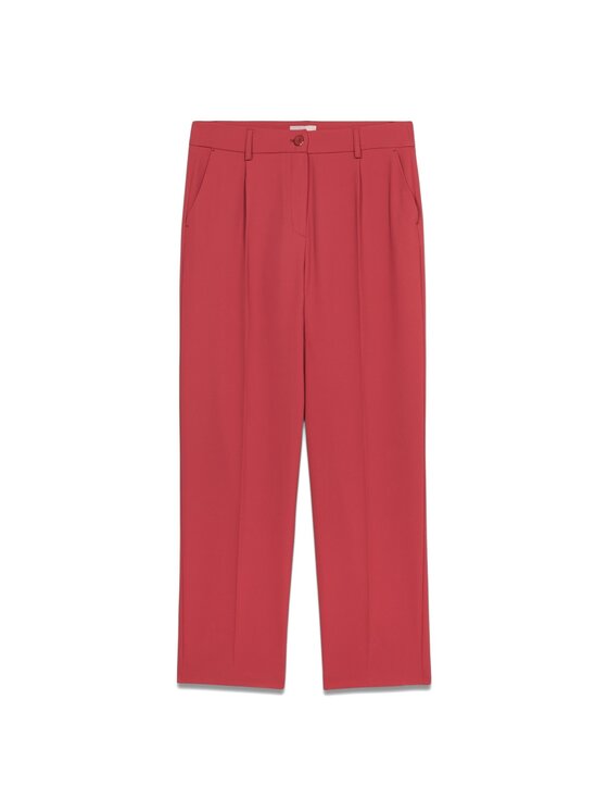 Oltre Oltre Pantaloni di tessuto P012R108434N006 Rosso Regular Fit