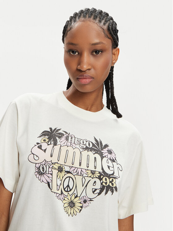 HUGO Hugo T-Shirt Vintage 50518590 Écru Regular Fit