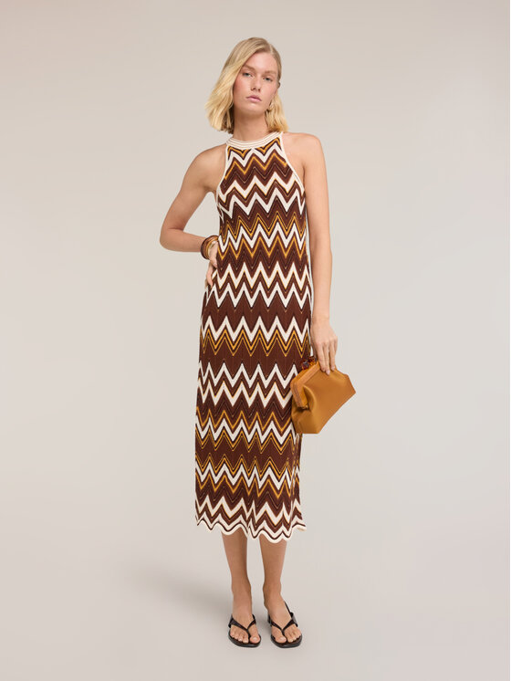 Motivi Motivi Abito da sera 7674W001568N0R8 Marrone A-Line Fit