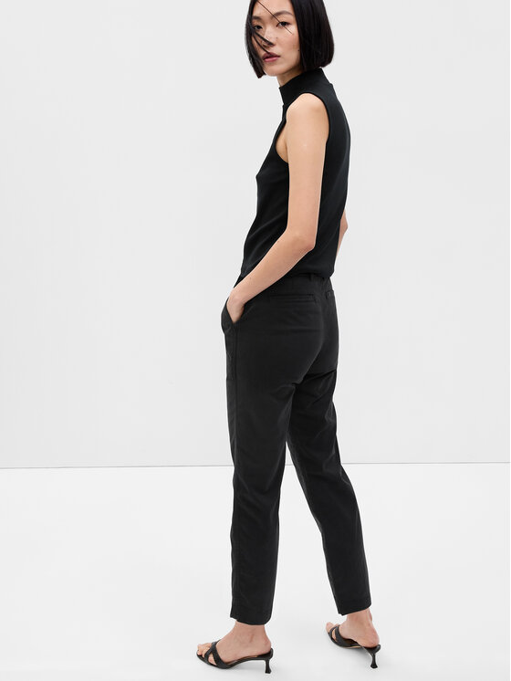 Gap Gap Auduma bikses 541213-04 Melns Regular Fit