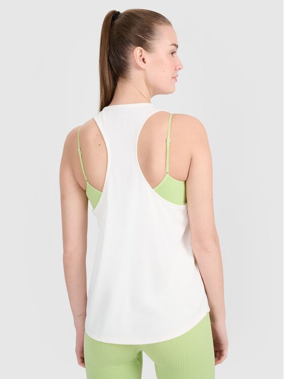 4F 4F Tank top 4FWSS25TFSLF412-11S Biały Oversize