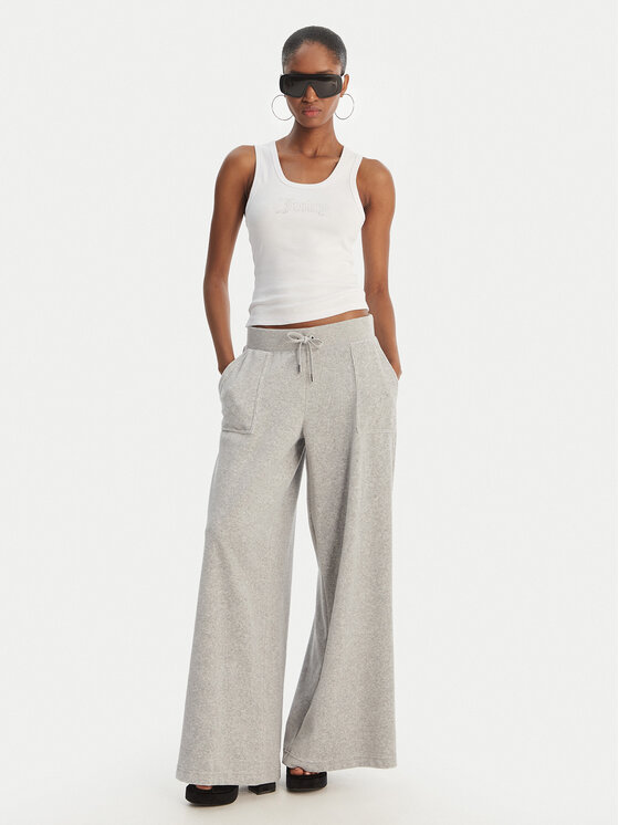 Juicy Couture Juicy Couture топ Thin Strap JCWLV126308 Бял Slim Fit