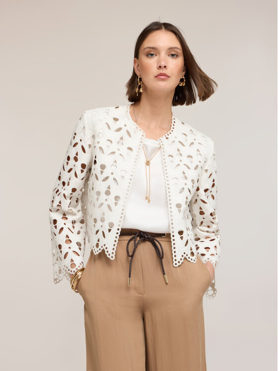 Motivi Motivi Giacca in similpelle R301W000172N011 Bianco Regular Fit