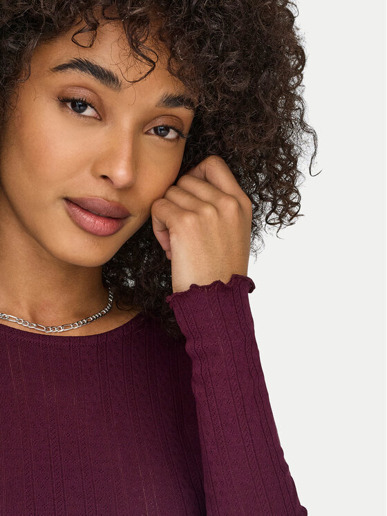 ONLY ONLY Bluzka Carlotta 15291987 Fioletowy Regular Fit