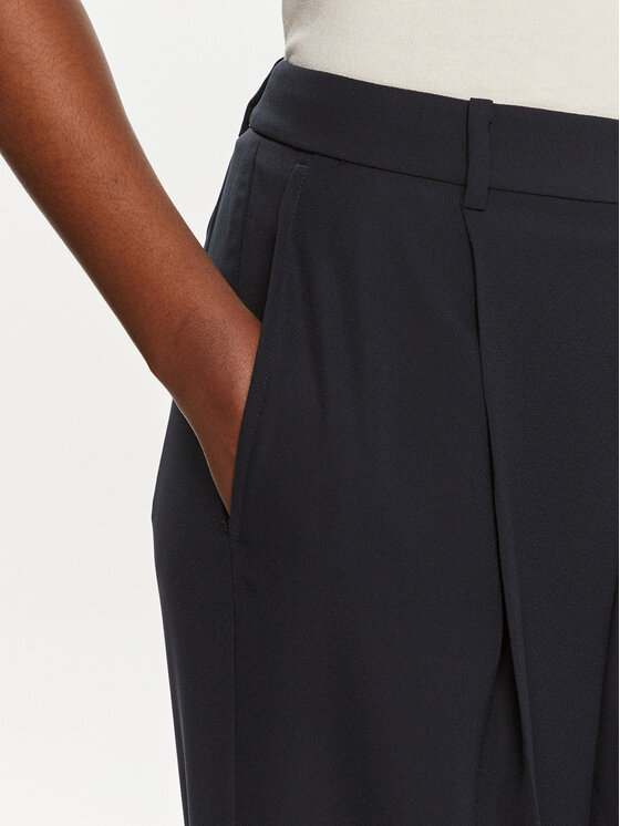 LAUREN RALPH LAUREN Lauren Ralph Lauren Hlače iz tkanine 200908891002 Mornarsko modra Wide Leg