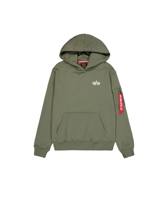 Alpha Industries Alpha Industries Bluza Signature Backprint Hoodie Zielony Regular Fit