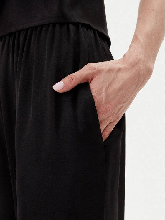 Eleh Eleh Spodnie palazzo ESS250049 Czarny Regular Fit