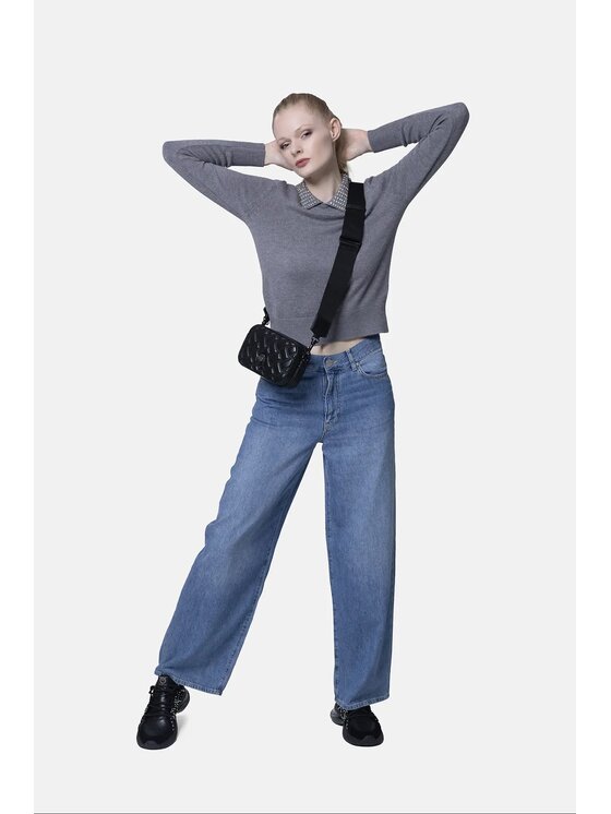 PINKO PINKO Sweter Ventotene Szary Regular Fit