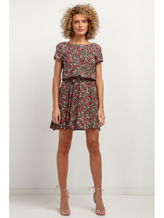 Tessita Tessita Sukienka koktajlowa T390 Czarny A-Line Fit