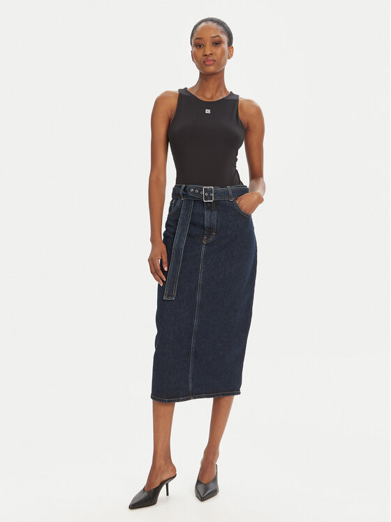 HUGO HUGO Fustă de blugi Gatje_2 50541495 Bleumarin Regular Fit