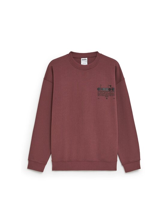 Diadora Diadora Bluza SWEATSHIRT CREW MANIFESTO Bordowy Regular Fit