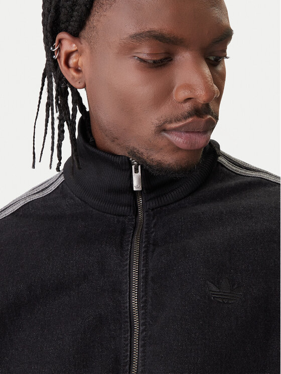 adidas adidas Bluză adicolor Denim Firebird KD1516 Negru Loose Fit