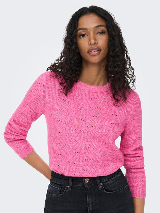 ONLY ONLY Пуловер 15234745 Розов Regular Fit