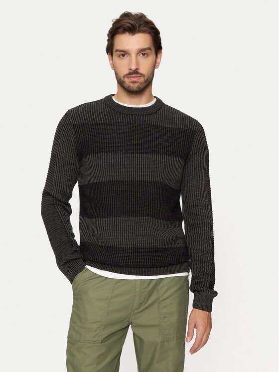 Jack&Jones Pulover Hugo 12258607 Črna Regular Fit