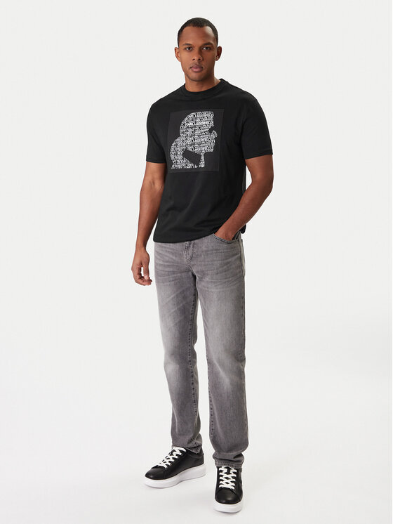 KARL LAGERFELD KARL LAGERFELD Tricou 755075 561252 Negru Regular Fit