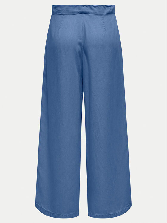 ONLY ONLY Kalhoty culottes Charis 15337936 Modrá Wide Leg