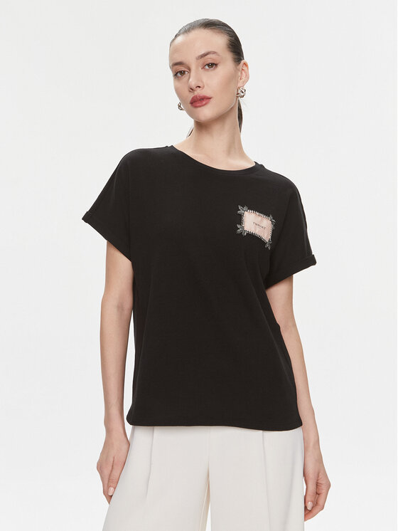 TWINSET TWINSET T-särk 241TP2211 Must Regular Fit