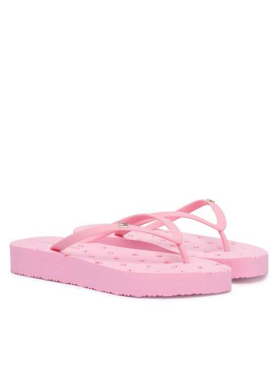 Tommy Hilfiger Tommy Hilfiger Infradito Repeat Logo Platform FW0FW09199 Rosa