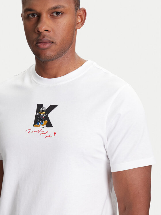 KARL LAGERFELD KARL LAGERFELD Тишърт 755099 553270 Бял Regular Fit