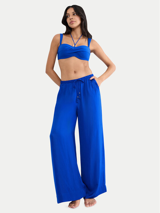 Triumph Triumph Текстилни панталони Summer 10227246 Син Wide Leg