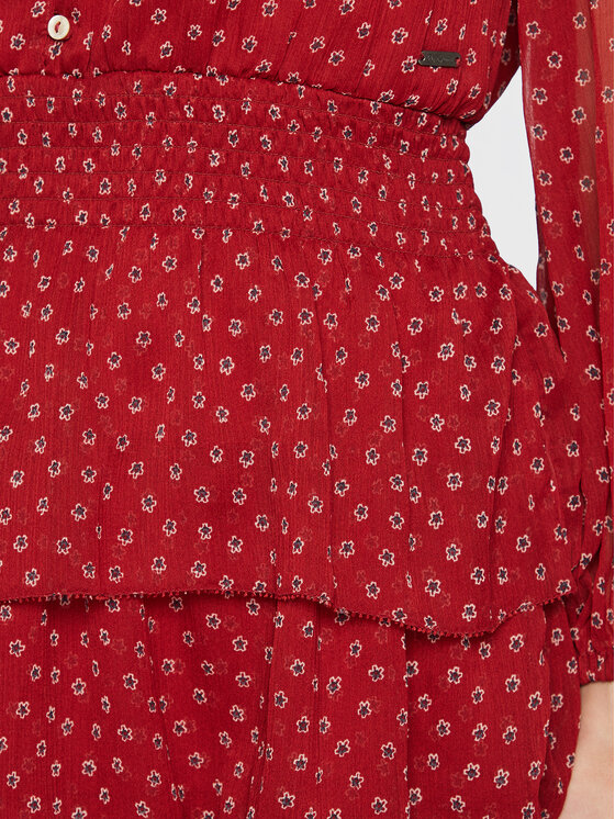 Pepe Jeans Pepe Jeans Kasdieninė suknelė Delia PL953120 Raudona Regular Fit