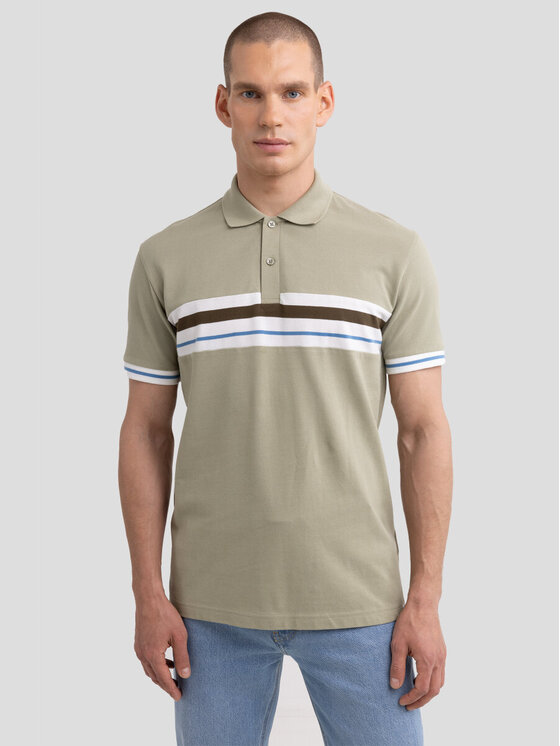 BIG STAR BIG STAR Polo POLOER_300_150 Zielony Basic Fit