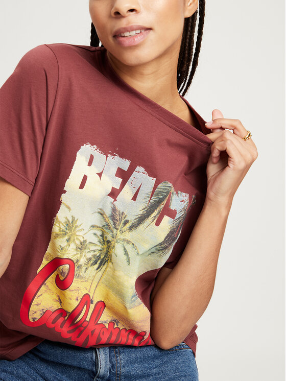 Cross Jeans Cross Jeans T-Shirt 56059-025 Brązowy Regular Fit