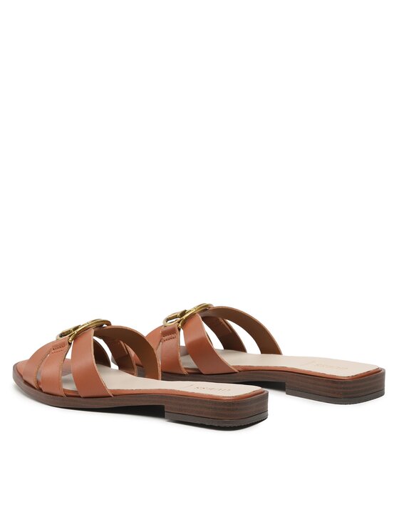 Guess Pantoletten Symo Made In Italy FL6SYM LEA19 Braun | Modivo.de