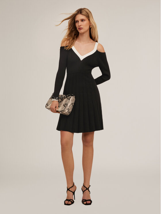 Motivi Motivi Vestito da giorno 7629W001459N0Z3 Nero Regular Fit