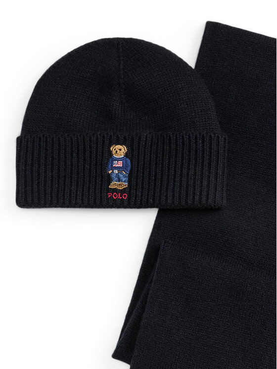 Polo Ralph Lauren Polo Ralph Lauren Набір Шарф і Шапка 449P02050001 Чорний