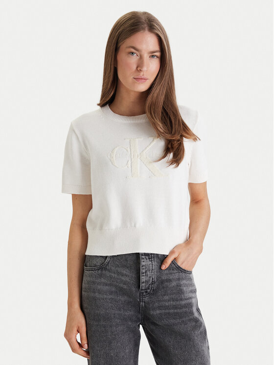Calvin Klein Jeans Calvin Klein Jeans Pulover Chunky LV044E306G Bej Regular Fit