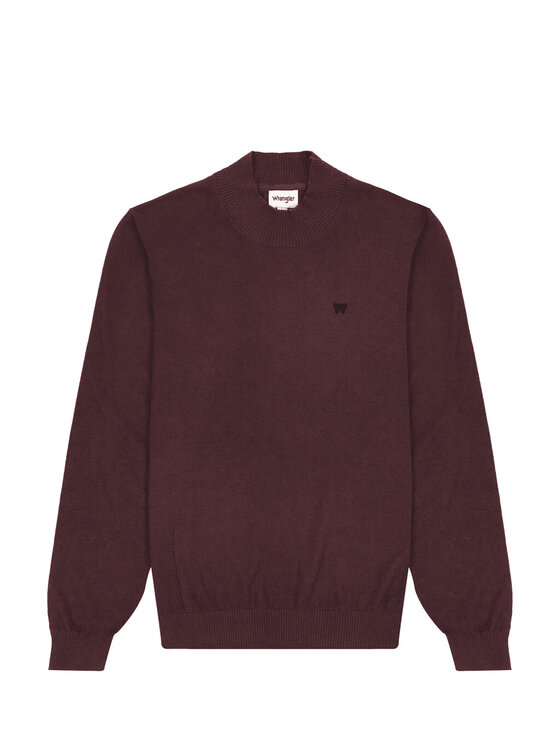 Wrangler Wrangler Sweter ROLL Czerwony Regular Fit