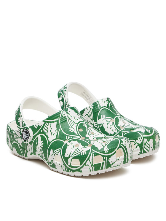 Crocs Crocs Şlapi Classic Duke Print Clog K 210007 Verde